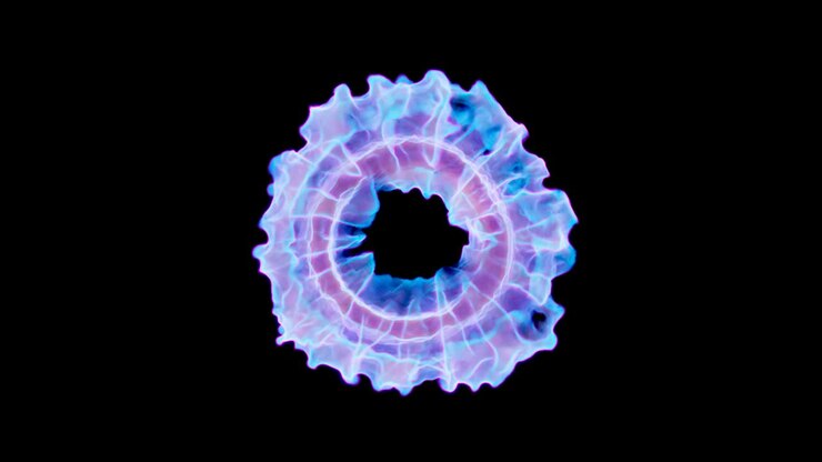 colorful shock waves VFX elements, Graphic Elements. Light beam, shine through the clouds, dust Looping 3D 4K Animation