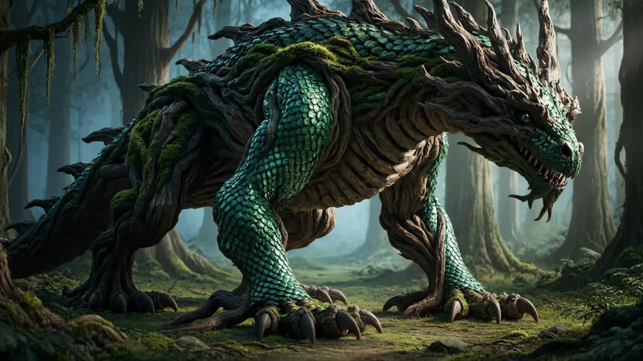 Forest Dragon in its Natural Habitat