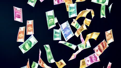 falling colorful money