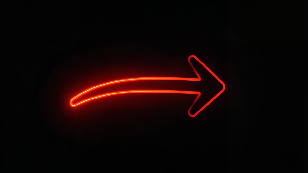 Red Neon Arrow Sign