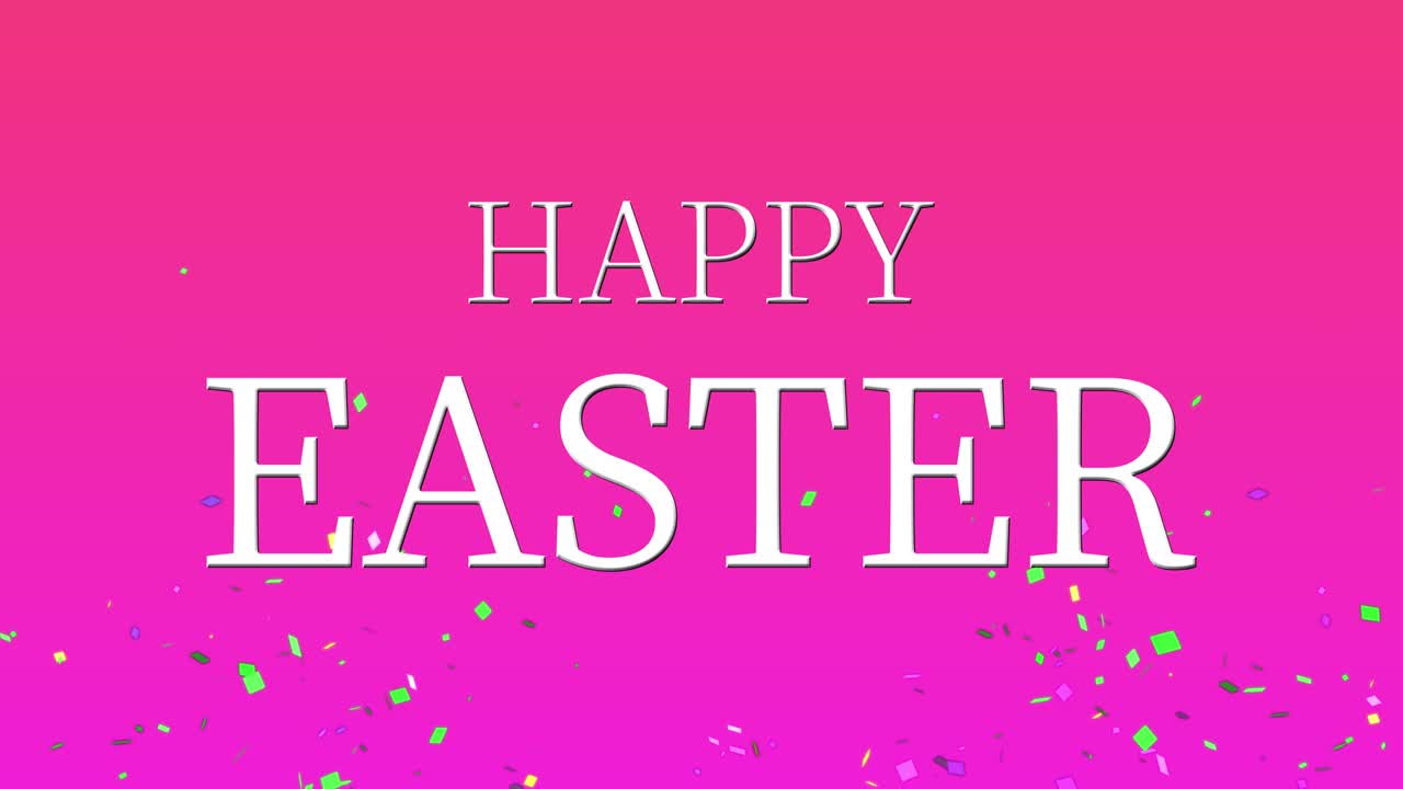 Happy Easter event text animation motion graphics