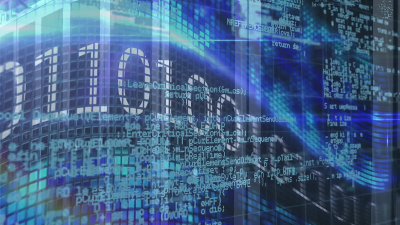 Animation of data processing over server room