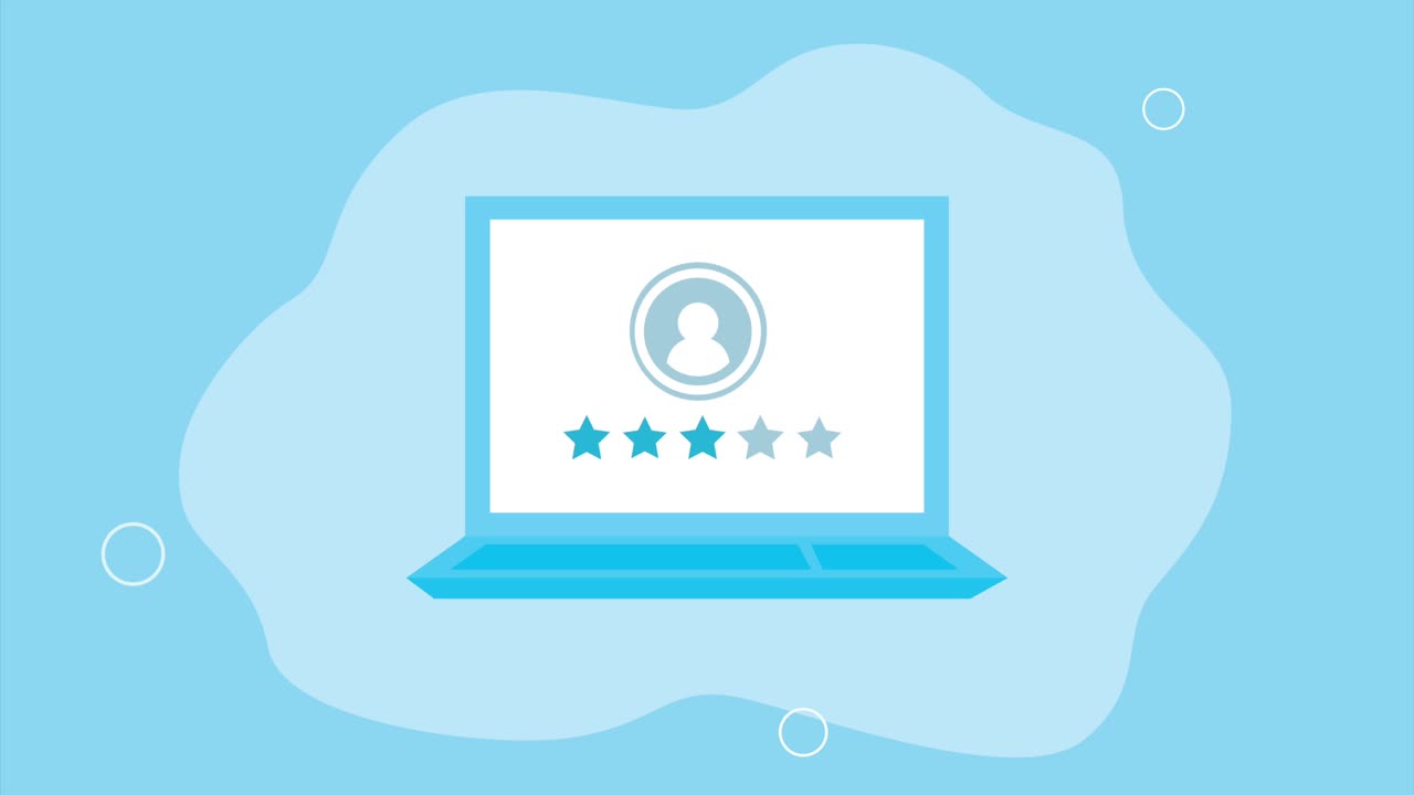 laptop with access account template