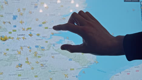 air traffic on digital screen