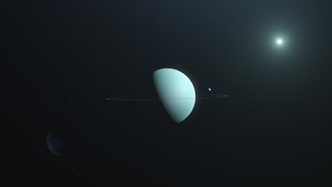 Verkleinerte-Animation-Des-Planeten-Uranus-Im-Weltraum