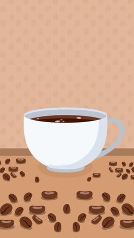 gráfico de movimiento del día internacional del café