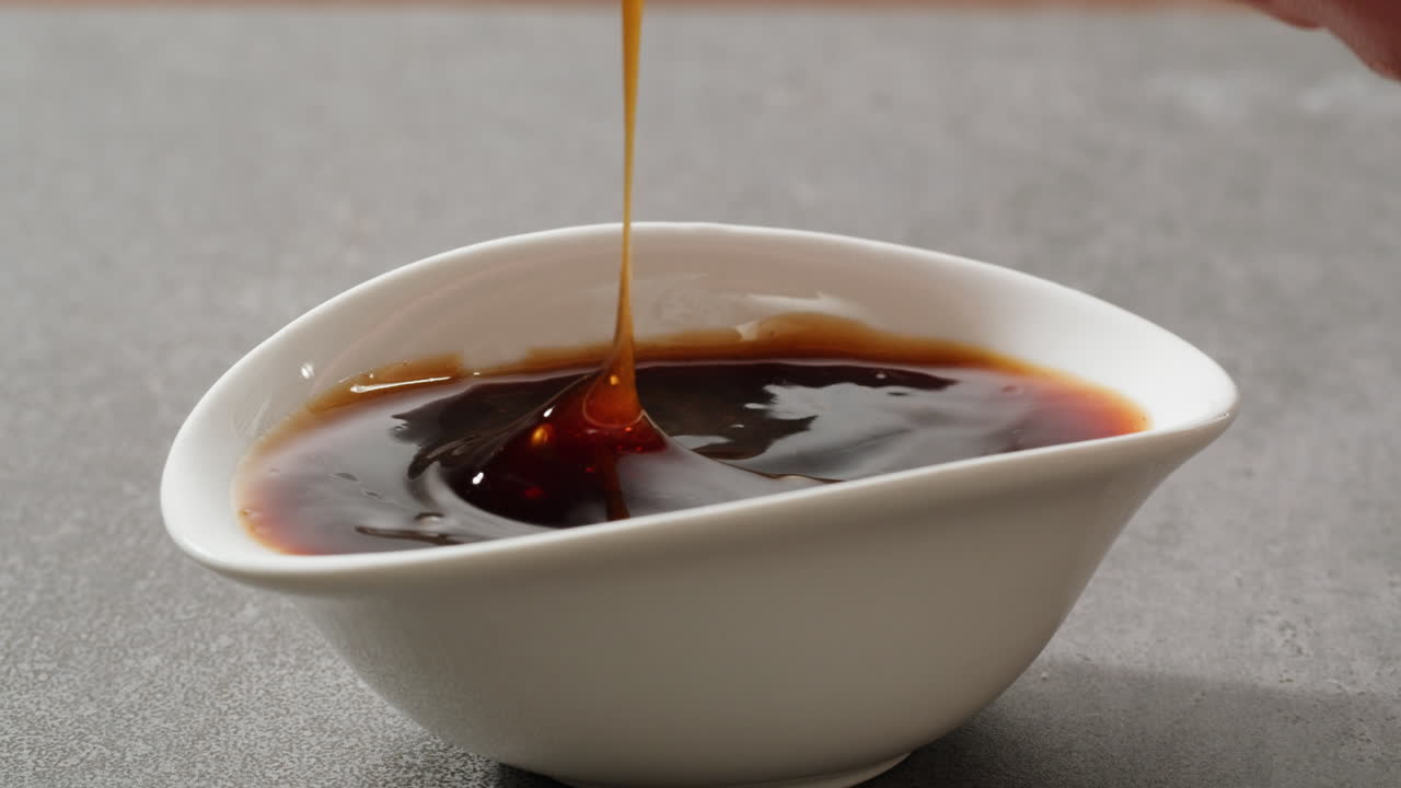 Dipping food in sauce