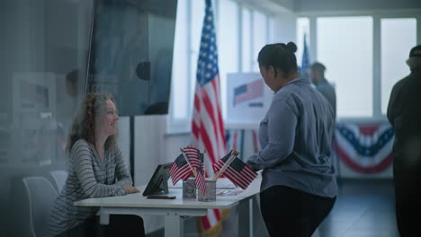 people voting at a polling place