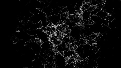 red abstracta y conectar fondo en movimiento. puntos conectados por líneas. datos digitales y concepto de web profunda.