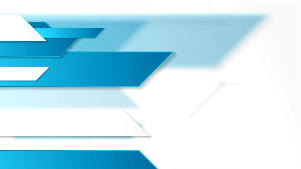 Blå og hvid teknologisk geometrisk abstrakt bevægelsesbaggrund.