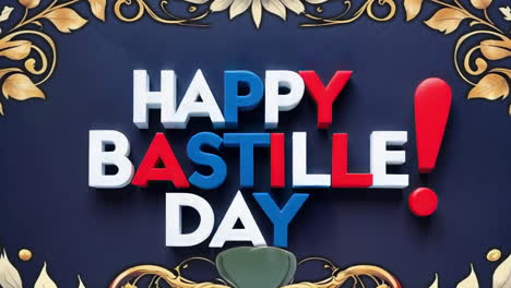 happy bastille day celebration greeting
