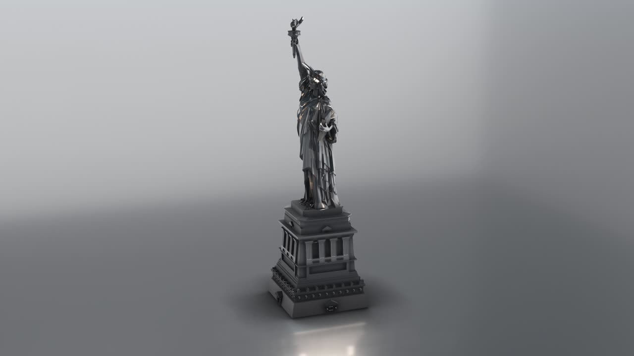 bucle de rotación de la estatua de la libertad