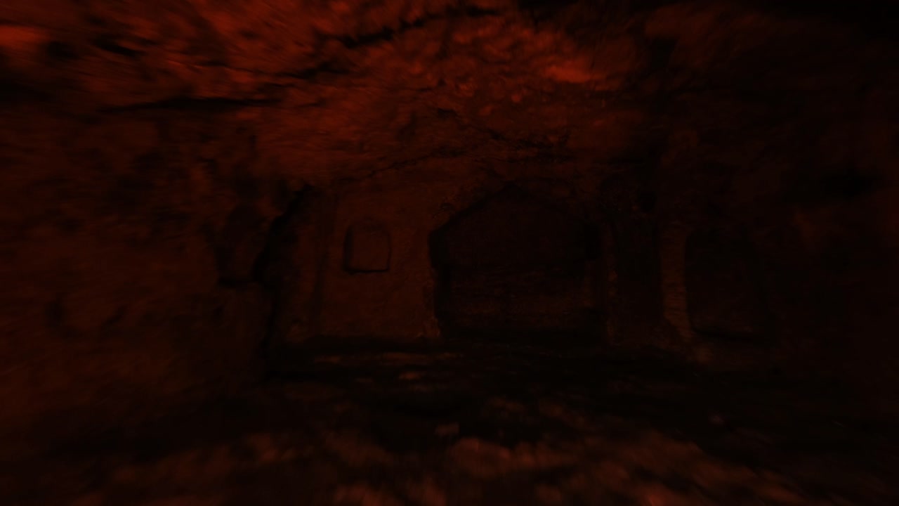 cuevas históricas de urfa por la noche