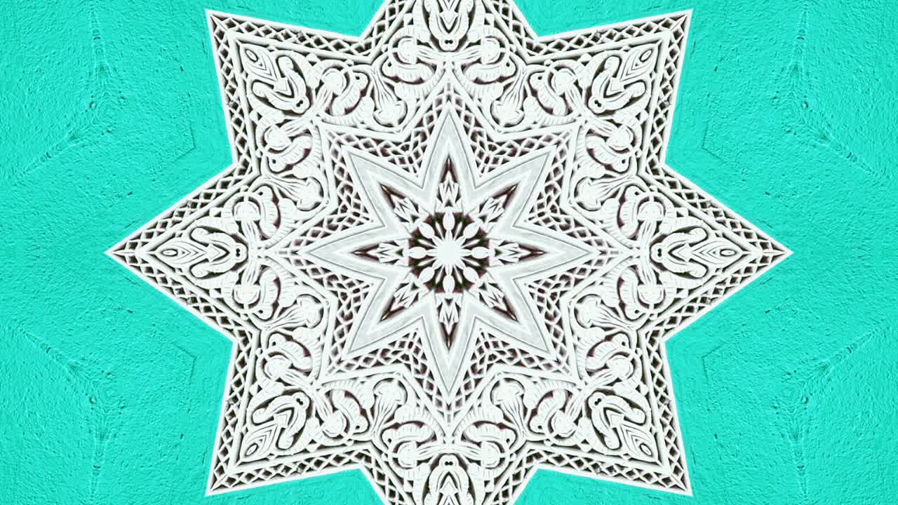 Classic royal color mandala kaleidoscope motion graphics