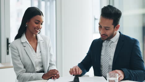 contract, deal and business people handshake
