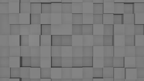 beautiful abstract cubes looped 3d animation. white wall moving. seamless background