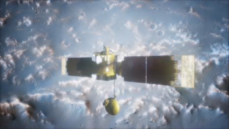topógrafo global en órbita alrededor del planeta marte