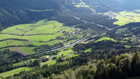 the austrian landscape seen from the air