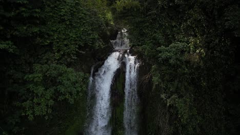 moving close toward gitgit waterfall in the north of bali, indonesia