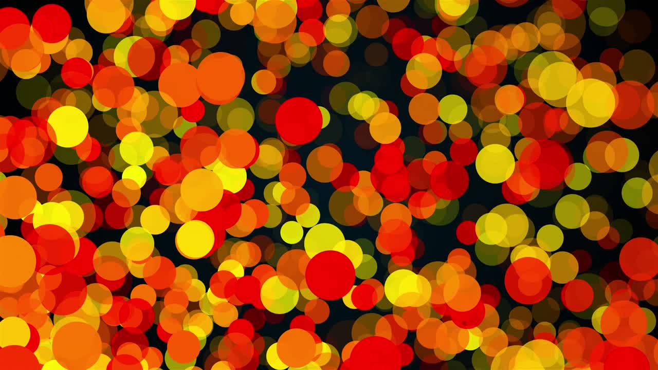 Sfondo multicolore con molti grandi cerchi trasparenti. Rendering 3D generato al computer.