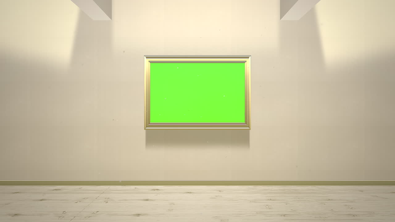 sala del museo de arte con marco para fotografías y fotografías con marco de pantalla de maqueta.