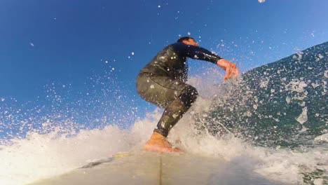 view of some strong rider generating some speed in praia do guincho, cascais, portugal-1