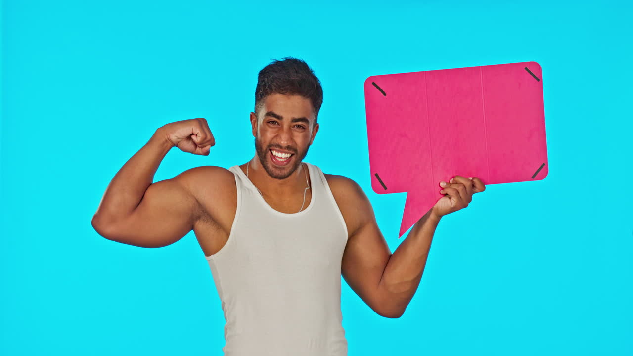 Fitness, blank speech bubble