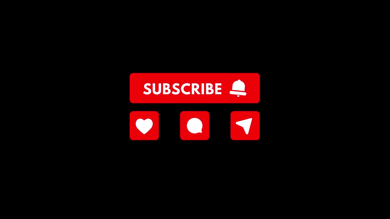 Animated kinetic thanks for watching youtube outro like comment share subscribe subscribed call to action icons