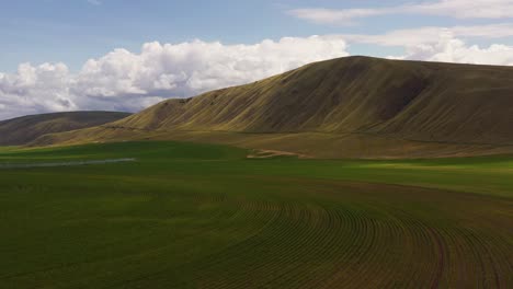 Agricultura-Al-Borde-De-La-Naturaleza:-Vista-De-Drones-De-Los-Campos-Cultivados-De-Cache-Creek-Adyacentes-A-La-Belleza-Austera-De-Un-Ecosistema-Semiárido