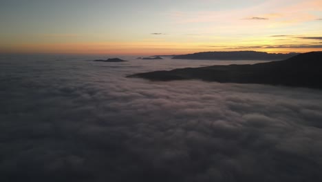 la naturaleza del atardecer vista desde arriba