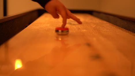 Shuffleboard Game Playing inside 4k