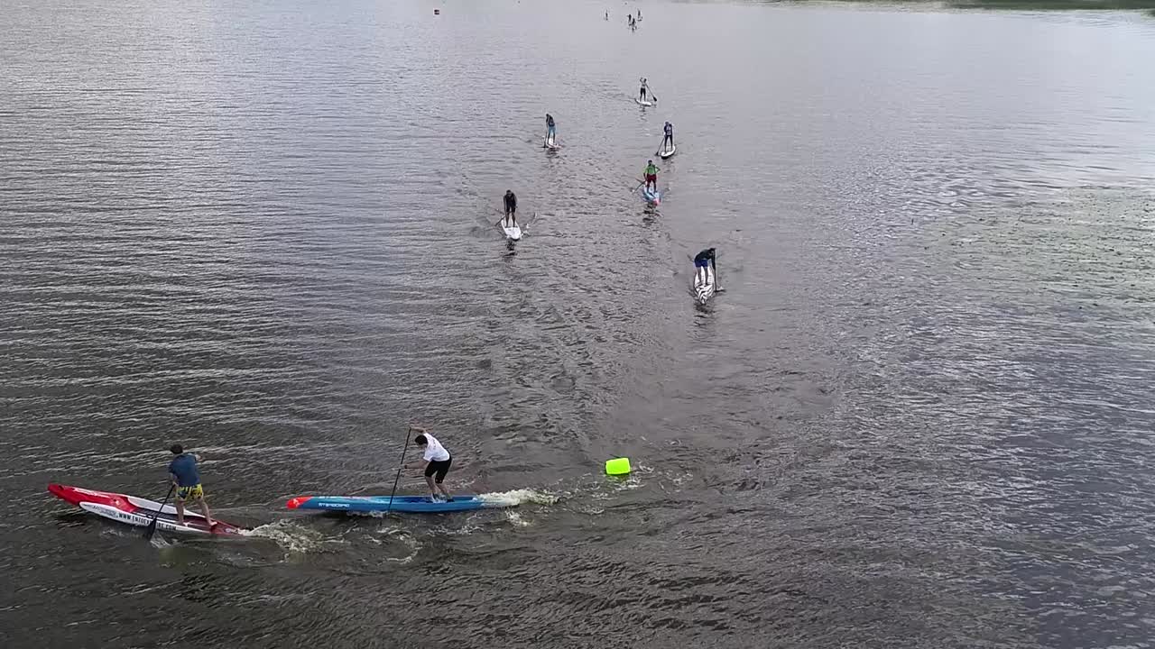Sup board festival on lake Burtnieks