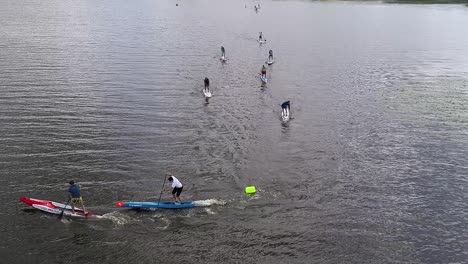 sup board festival on lake burtnieks