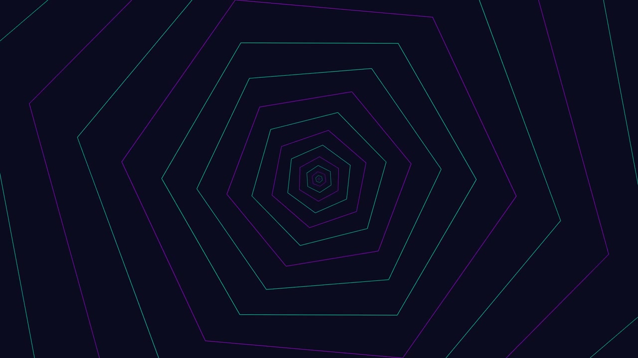 Abstract Geometric Hexagon Tunnel Animation