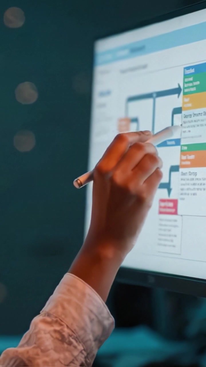 Analyzing Workflow Process on Digital Platform with a Touchscreen Device in a Sophisticated Digital Environment During a Virtual Meeting