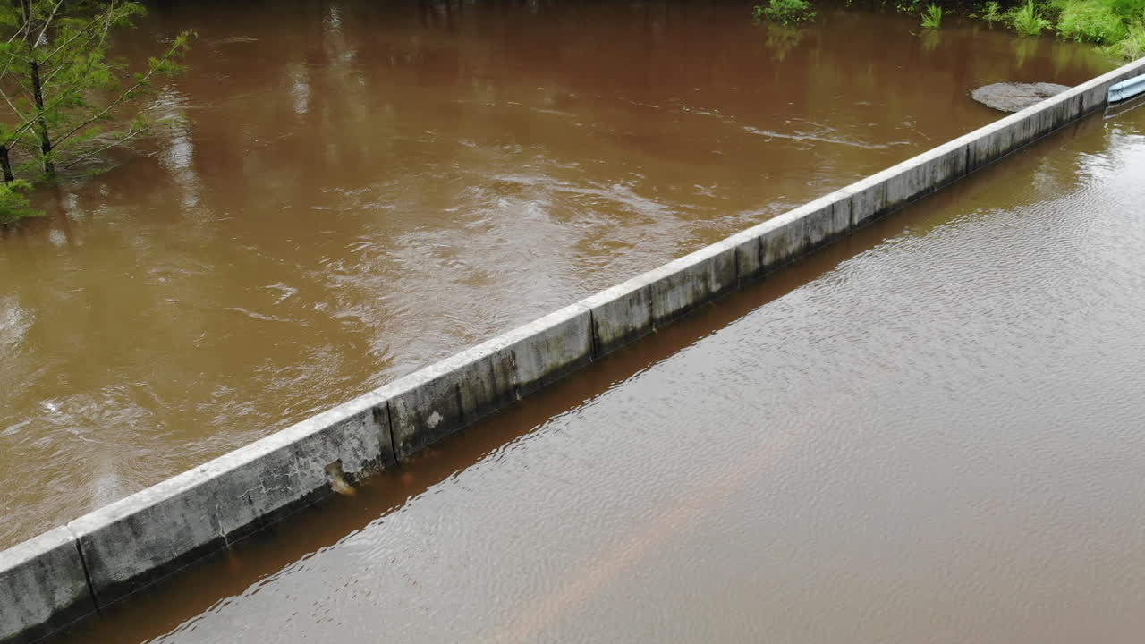 River with Concrete Structure