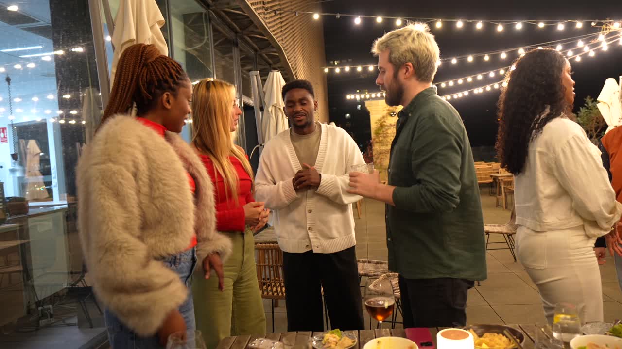 People enjoying an outdoor social gathering