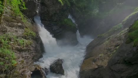waterfall with torrential river