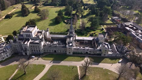 ashridge house in little gaddesden, hertfordshire, united kingdom. - aerial shot