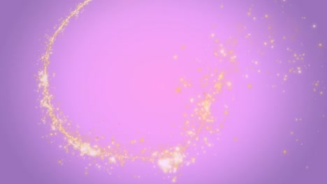 Animation-of-moving-glowing-lights-over-pink-background