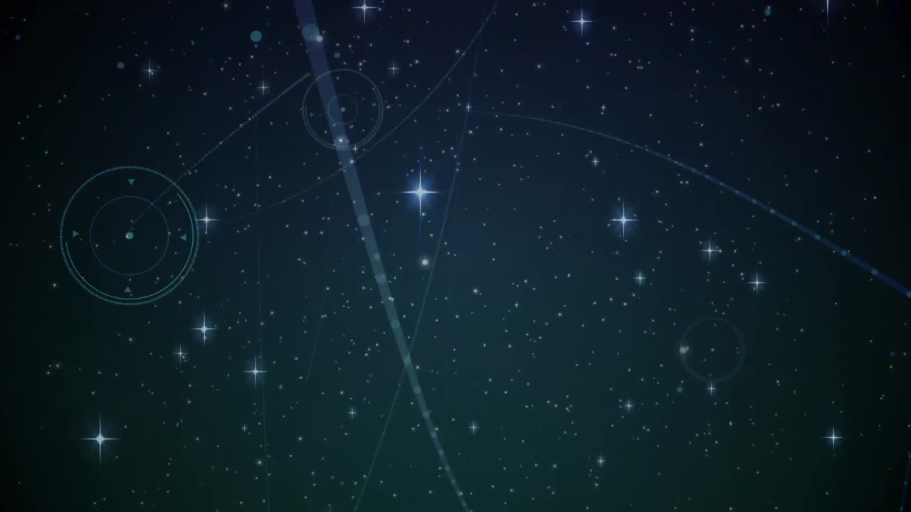 animazione di stelle su una rete di connessioni