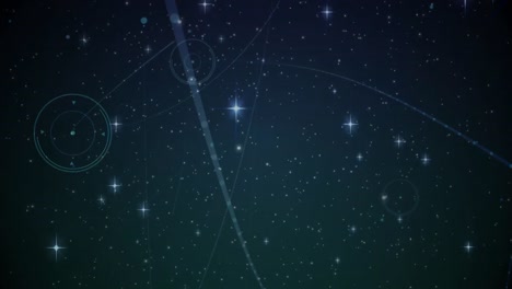 animation of stars over network of connections