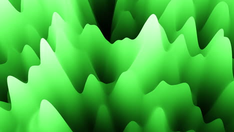a green and white wavy shapes