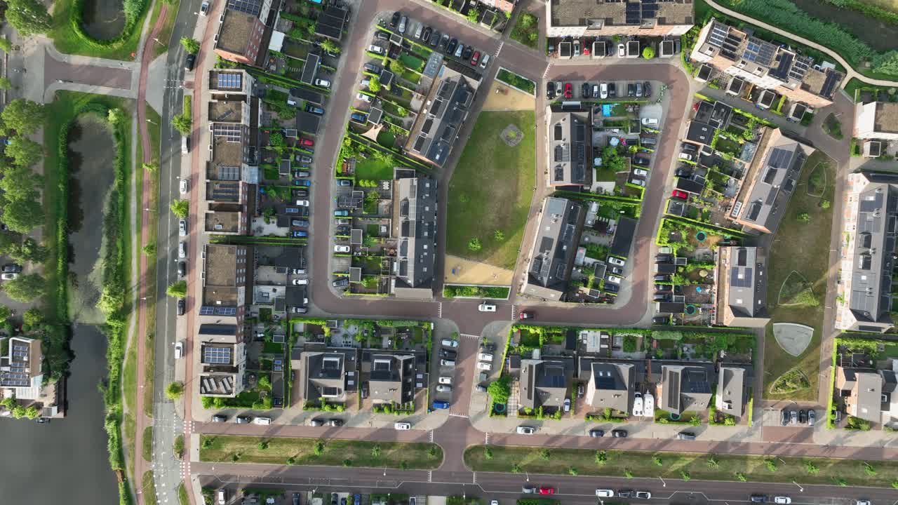 유럽 의 주거 지역 의 공중 사진