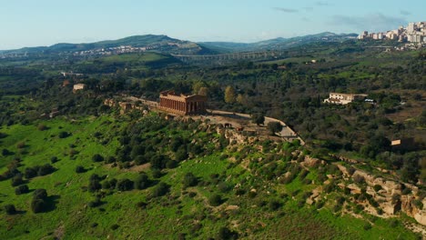 aerial view of the temple of hera lacinia in the valle dei templi