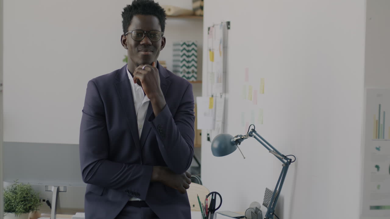 Confident Businessman in Office