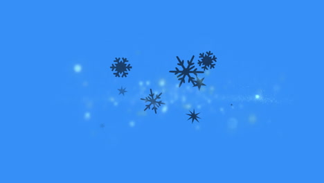 digital animation of snowflakes