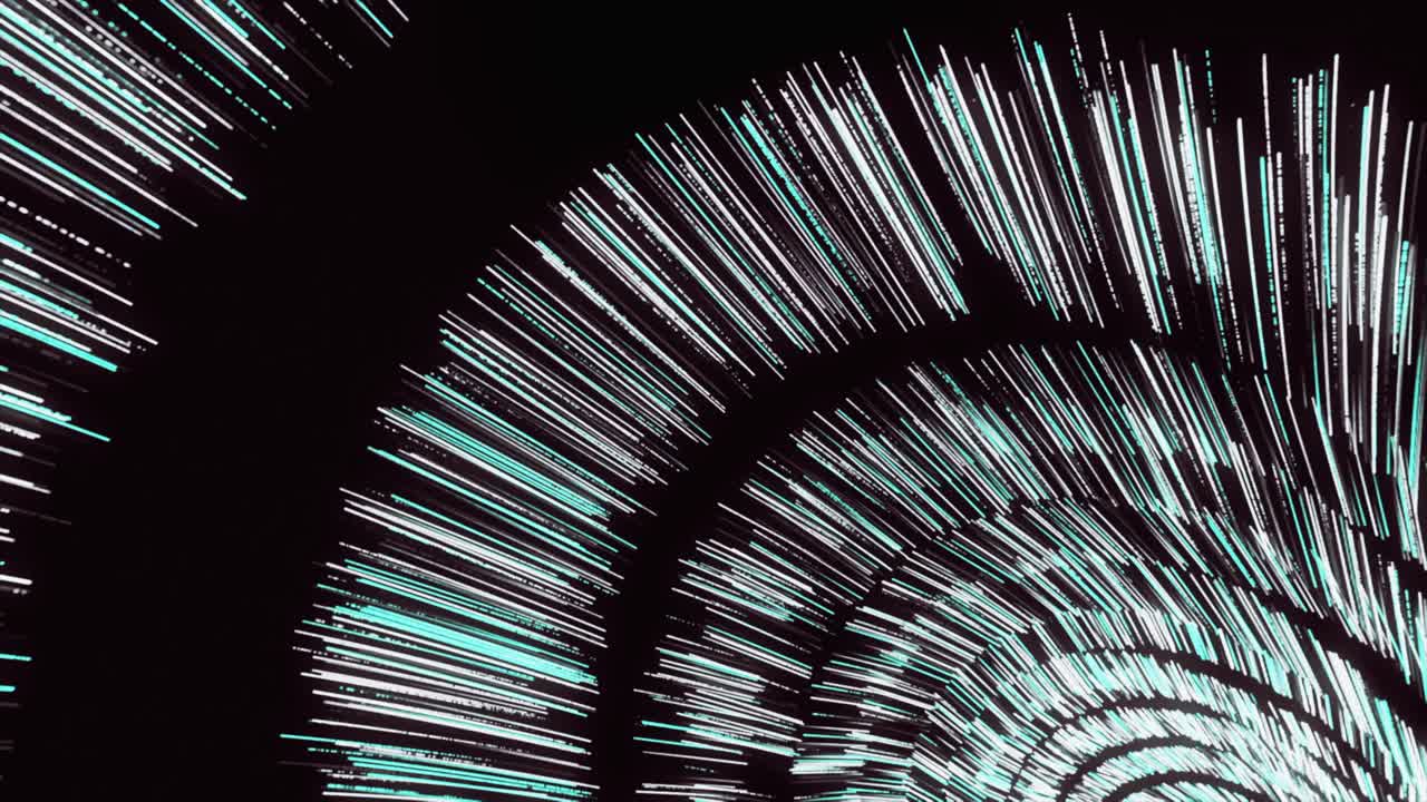 Abstract Glowing Lines Tunnel