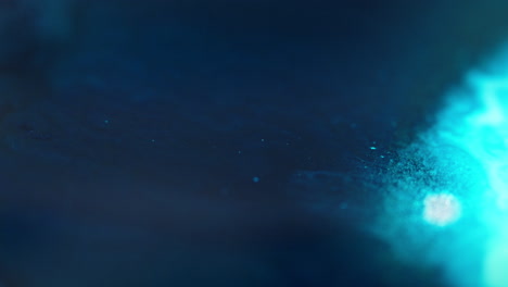abstract blue light glows softly in the dark, creating a mysterious and serene atmosphere