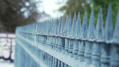 spiked fence in the historic places in paris, france